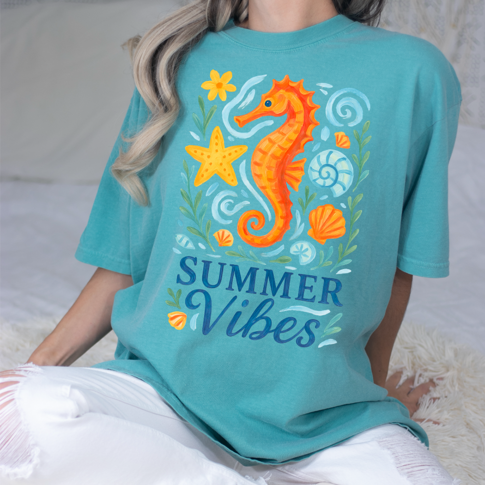 Seahorse Summer Vibes Tee image 0
