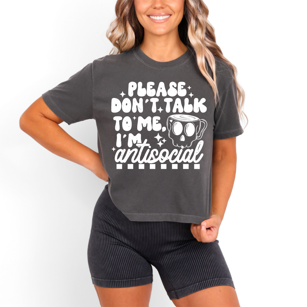 Please Don't Talk to Me Boxy Tee image 0