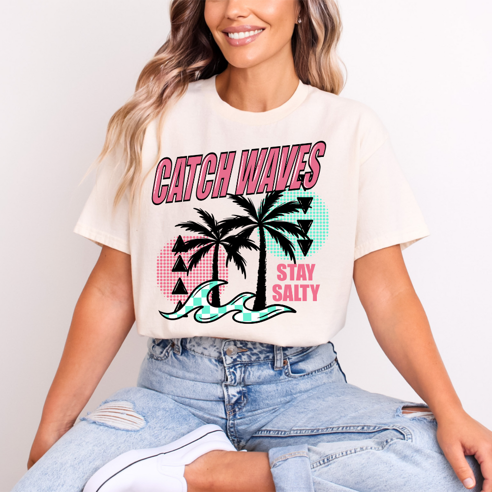Catch Waves Stay Salty Tee image 0