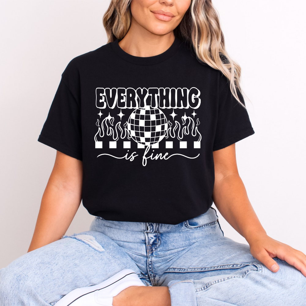 Everything Is Fine Disco Tee image 0
