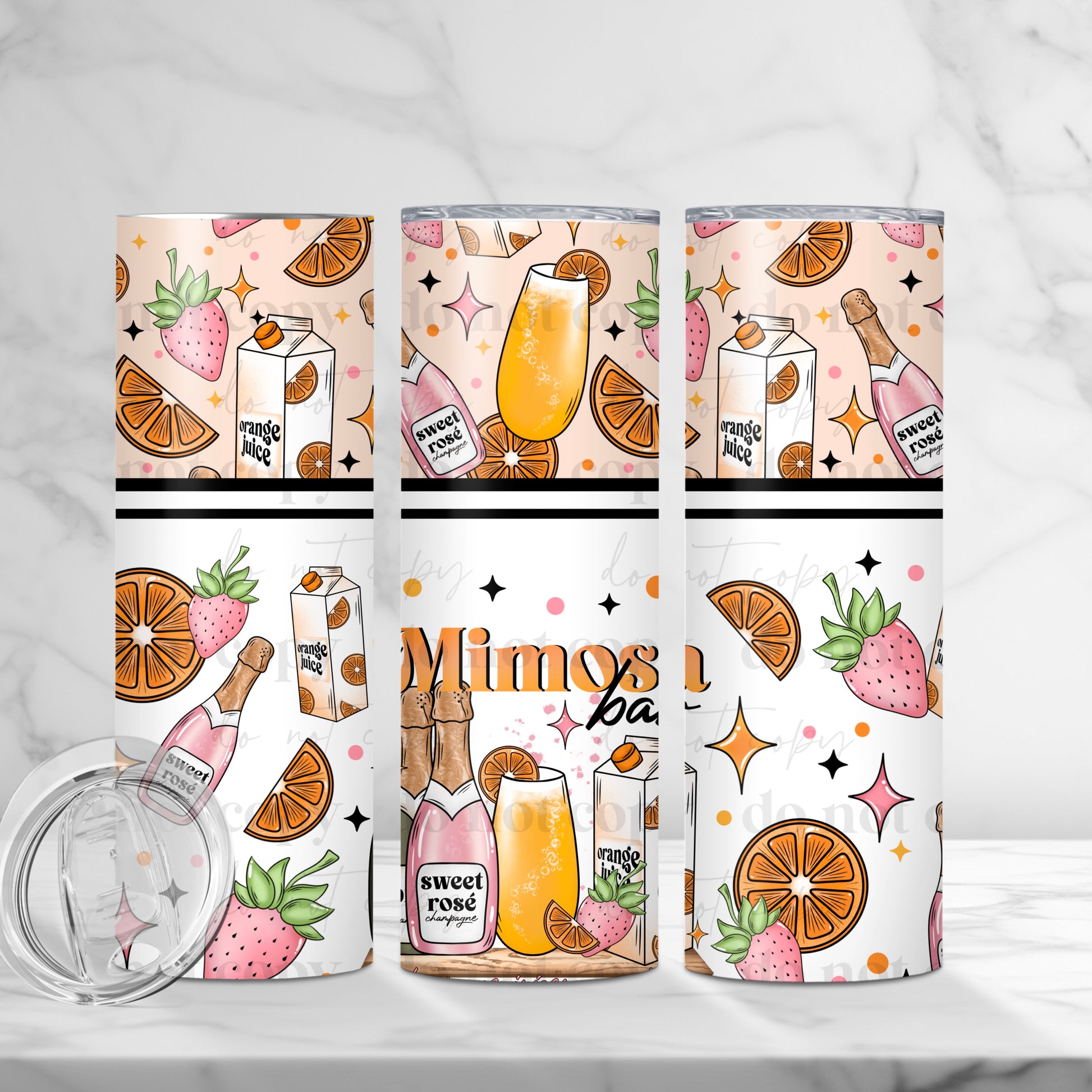 "Mimosa Bar" Brunch 20oz Tumbler | Sweet Rosé Celebration Cup
