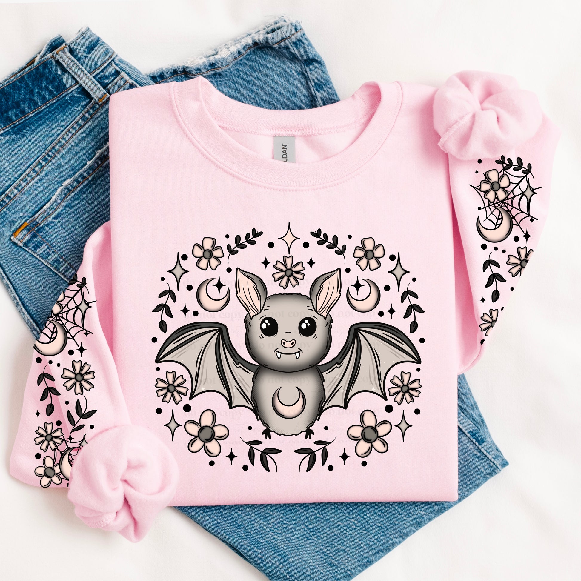 Adorable Bat & Celestial Pink Sweatshirt