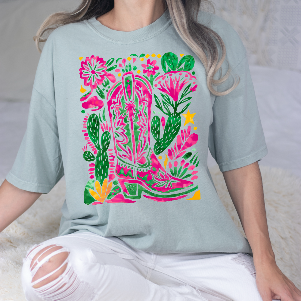 Desert Bloom Boot Tee image 0