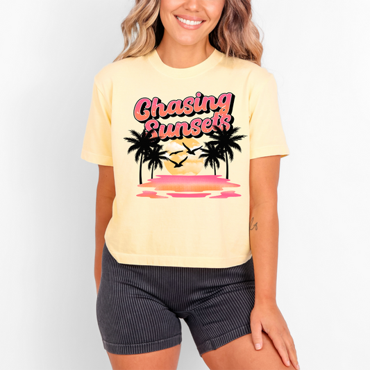 Chasing Sunsets Boxy Tee image 0